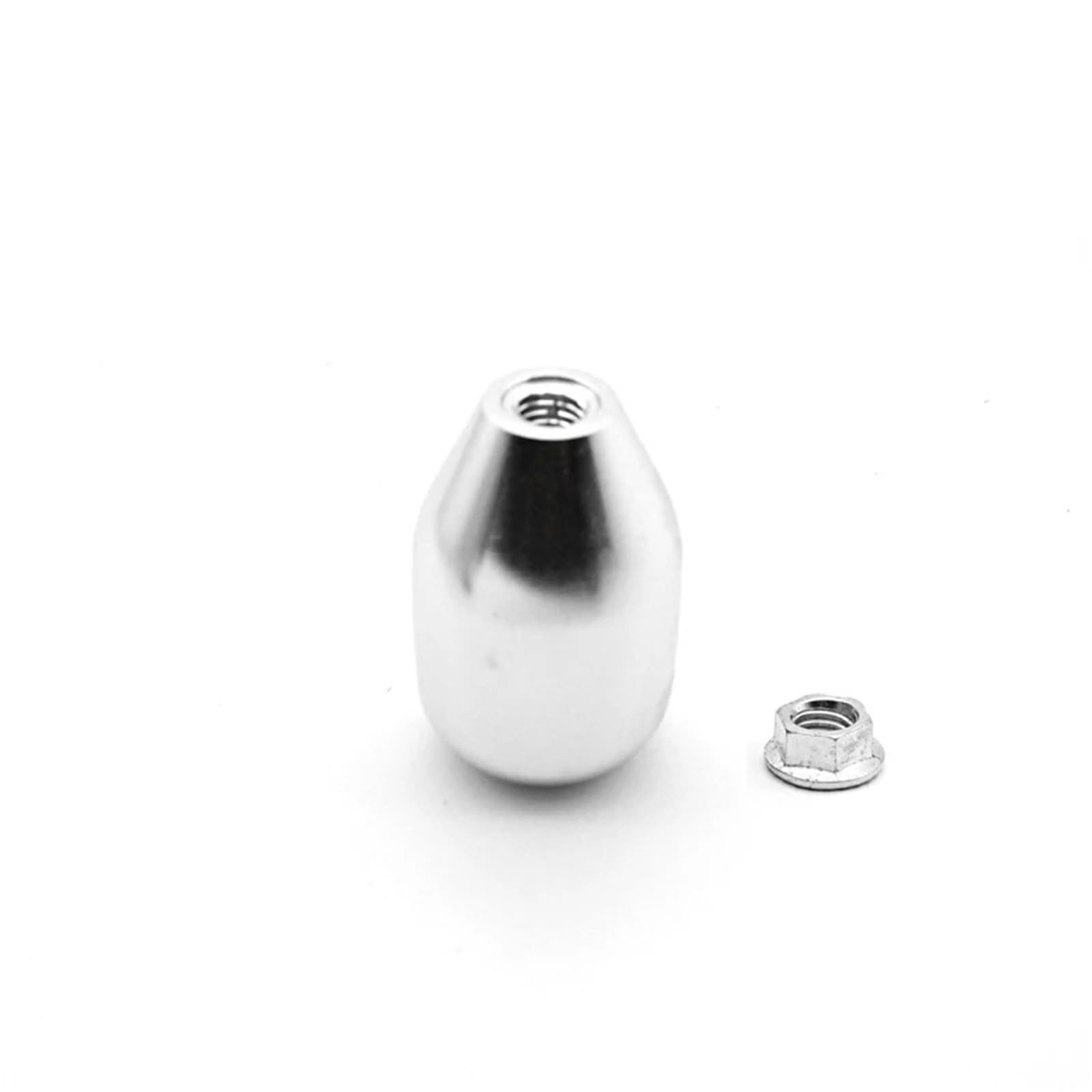 Jxewmtmc M10*1.5 Car Manual Aluminum Knob Gear Shift Gear Stick Shift Cover(Silver)