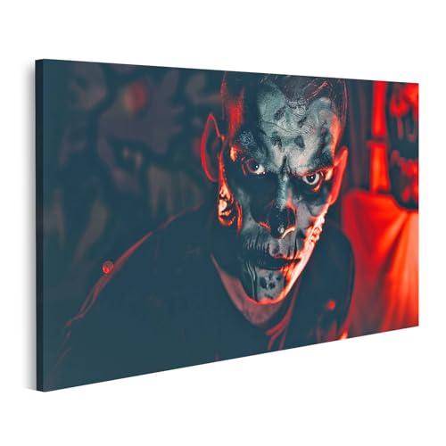 Tableau démon effrayant pour salon et déco de magasin d'Halloween