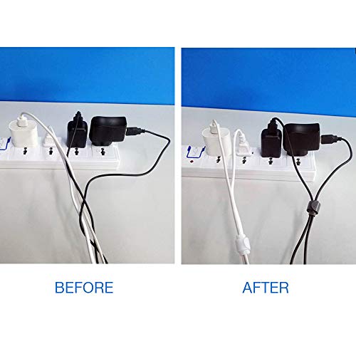 Besign 60 Pack Fastening Cable Straps, Reusable Cord Organizer, Keeper Holder, Cable Ties For Earphones, Earbuds, Headphones, Home Office Tablet, Pc, Tv Wire Management, Black And White #TOP6