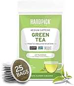 COMPRAR Té Verde Bolsitas - 25 Unidades, Hojas de Té Verde 100% Puro Procedente del Himalaya, India, Bolsitas de Té Verde Eco-Friendly, Preparar Caliente o Frío, 1 item