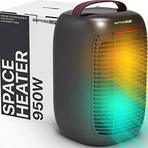Space Heater –Electric Mini Fan Heater -Small Personal 950W PTC Ceramic Heating Indoor