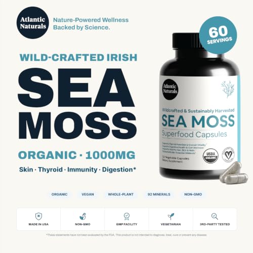 Atlantic Naturals Organic Irish Sea Moss Capsules (120 ct) — view 3