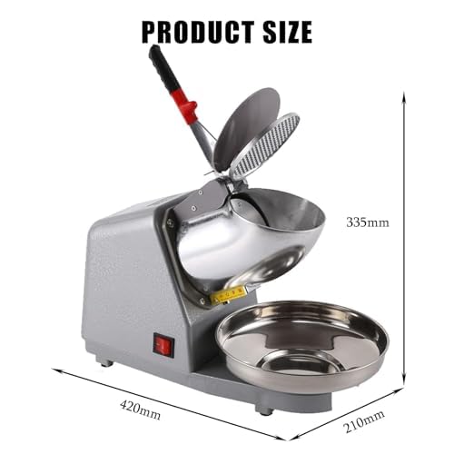 Trituradora de hielo eléctrica con cuchillas dobles de acero inoxidable, alta eficiencia y funcionamiento silencioso, ideal para cócteles, bares, granizados y fiestas