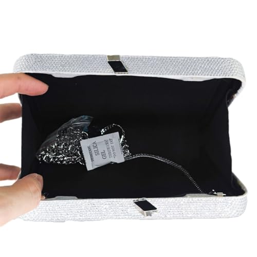 Image of Boutique De FGG Retro Mini Crystal Clutch Purses for Women Luxury,Novelty Rhinestone Evening Bag,Formal Party Clutch Handbag