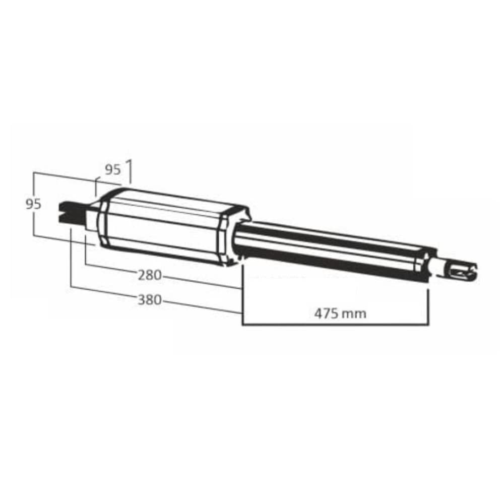 Silnik elektromechaniczny BOB 400 do bram skrzydłowych, 230Vac, max 250 kg / 2,50 metrów na skrzydło drzwiowe - Tecno Automatyzacja MXDV4BT