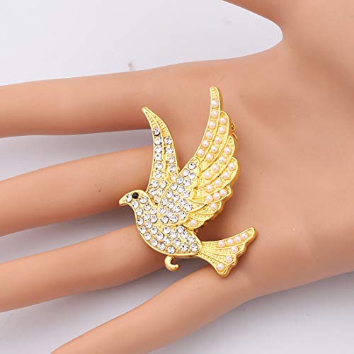 Image of CENWA Dove Rhinestone Brooch Pin Sorority Jewelry Gift for Finer Women