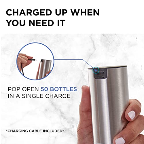 Ivation Rechargeable Automatic Wine Opener | Electric Cork Extractor Tool With Lithium Battery, Led Lights, Usb Charging Cable, Bonus Foil Cutter & Elegant Gift Box | Uncorks 50 Bottles Per Charge #TOP2