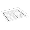 Vestil WMD-4246 Pallet Rack Wire Decking, 2500 lb. Uniform Capacity, 42 Length, 46 Width, 1.5 Height, Fits 1-1/2 Step Beam, 96 Beam Requires 2 Piece, Powder Coat Grey