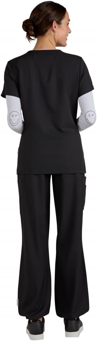 KOI | SmileyWorld Blissful Women's 3-Pocket V-Neck Scrub Top
