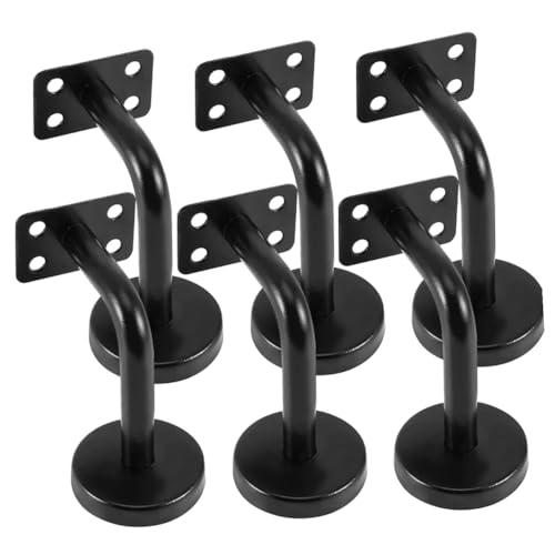 Soportes para pasamanos inoxidable negro para renovar la seguridad de escaleras del hogar