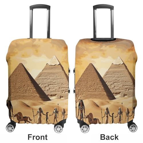 Ancient Egypt Luggage Cover Travel Suitcase Covers for Luggage Elastic Carry on Luggage Covers for Suitcase Tsa Approved Washable Luggage Sleeve Protector Fits 18-32 Inch XL3