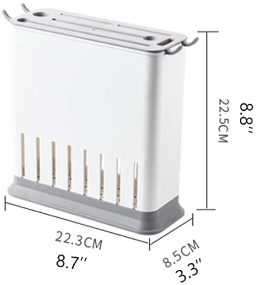 Rangement de couteau plastique et accessoires de cuisine amovibles