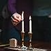 Majestic Giftware Safed 12-Pack Shabbat Candles - (SC-SHWT-WD) | 5 Inch Dripless Dripless Traditional Shabbos Candles Fits Standard Holders (White Drops)
