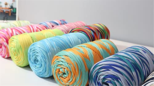 Hilo de ganchillo de 300g multicolor suave para tejer bolsos y cestas 4