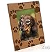 KATE POSH - Doggie Paw Engraved Natural Wood Picture Frame, Best Dog Ever, Memorial Dog Frame, Best Cat Ever, Memorial Cat Photo Frame (4x6-Vertical)