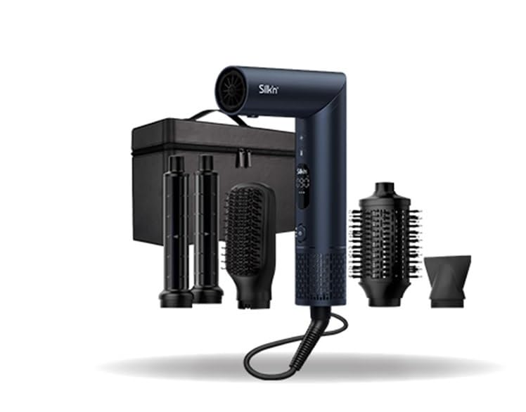 Silk'n, Juego de Secado y Estilo Profesional, 5 Accesorios, Tecnología Iónica, Negro