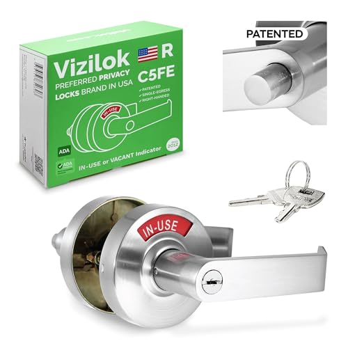 VIZILOK ADA Compliant, Single Egress Indicator Privacy Lock with Keys,