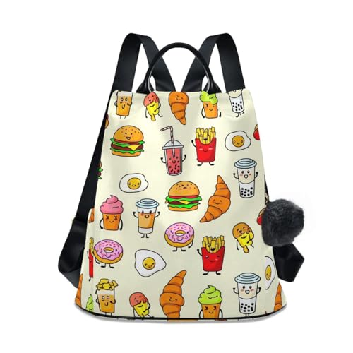 Sac à dos jaune tendance burger pour vos sorties urbaines