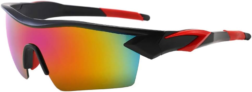 Joyfeel Buy Men Sunglasses Sports Style Flexible Frame Glasses UV400 for Riding Outdoor Activity Anti Sunshine (B)