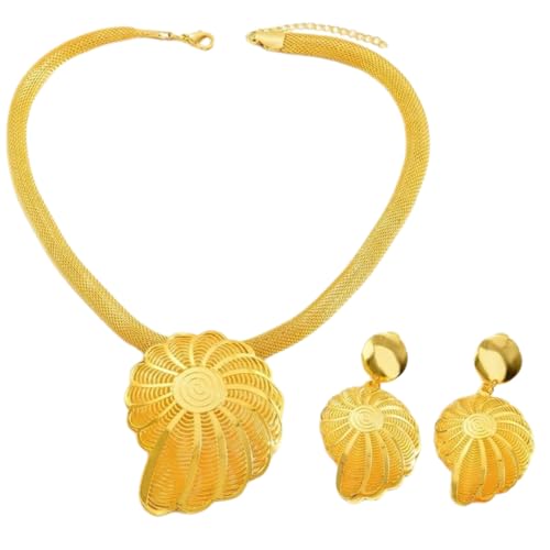 Elegante joyería para mujer para banquetes con pendientes y collar de boda de gota