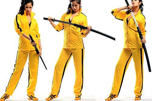 Survêtement Bruce Lee taille 1m65 ensemble jaune ajusté sans pli