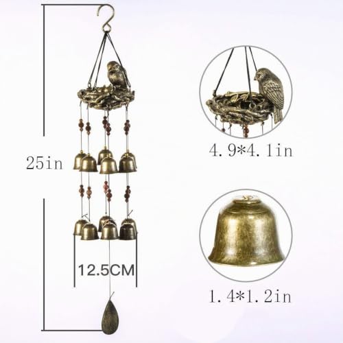 Carillon à vent oiseaux idée cadeau idéale pour décoration de balcon