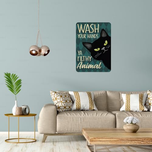Image of Zesta Bathroom Decor Items Washroom Decor Tin Sign | Aesthetic Posters Wall Poster for Bedroom | Magnetic Cafe Decoration Items / Restaurant Decorations Items | Quirky Home Decor Bar Accent (Bathroom (6))