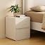 Table de chevet moderne en cuir élégante avec 2 tiroirs ultra étroite de 20 cm de large Table d'appoint élégante en bois pour chambre à coucher Design compact et fonctionnel Couleur 3