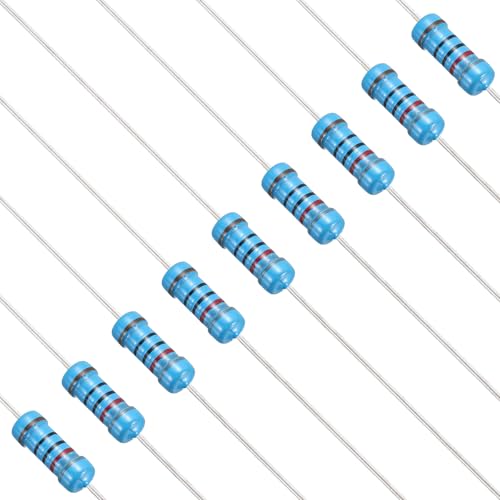 Image of PATIKIL 820 Ohm Resistor, 50Pcs 1W Metal Film Fixed Resistor Kit 1% Tolerance Multiple Values of Resistance Optional for DIY Electronics Projects Computer TV Circuit Board