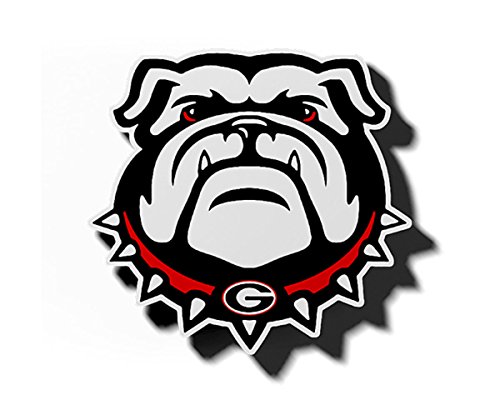 Craftique University of Georgia Bulldog Head Magnet-3 Inch Red/Black