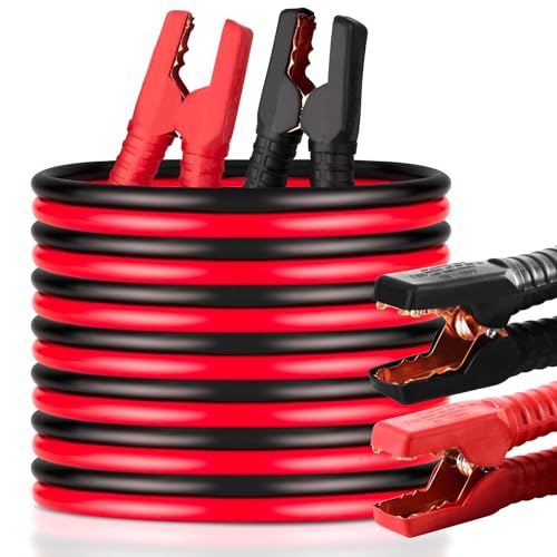 NICAI Kitchen Jumper Cables for Car Battery,Heavy Duty Jumper Cables with PVC CASE, 4m 2000AMP Jump Starting Dead or Weak Batteries Emergency Roadside Assistance, Works in Every Weather
