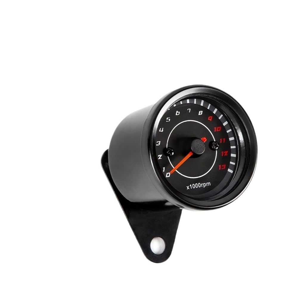 Compteur kilométrique LED Compteur Compte-Tours de Moto avec rétroéclairage LED, Compteur de Vitesse 12 V, 0 à 13000 TR/Min, Accessoires de rénovation universels