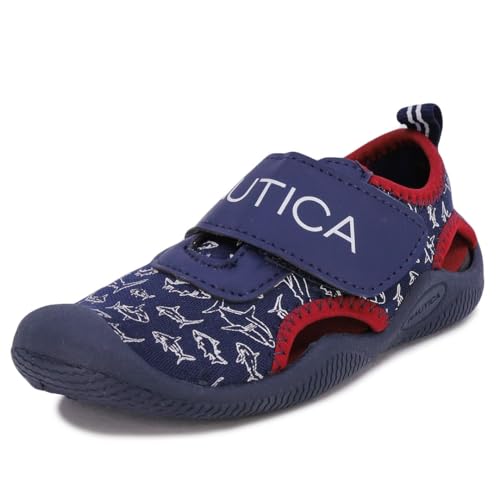 Image of Nautica Kids Water Shoes for Boys Girls Toddler Quick Dry Swim Shoes Aqua Socks Beach Pool Closed Toe Barefoot Summer Watershoes for Toddlers Size 5-12