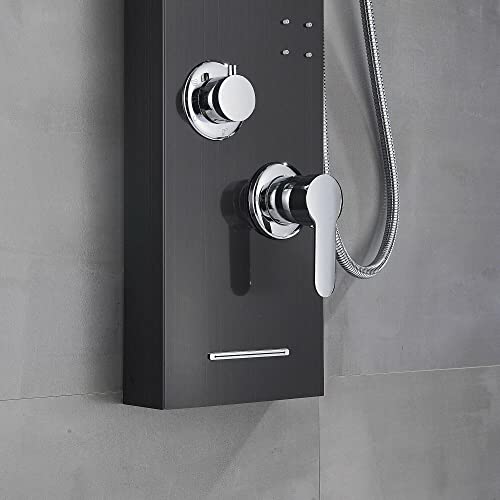 LED Light Shower Panel Tower Rainfall Waterfall Shower Head with Massager Jets Body System Jet miniatura 6