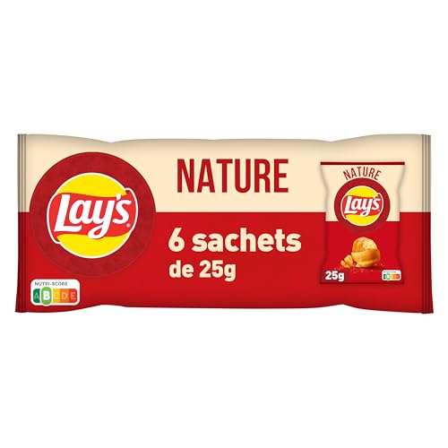 LAY'S Chips Multipack Nature - Lot de 6x25g