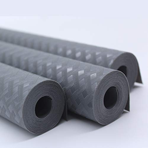 iLovepaper EVA Protector Antideslizante Cocina, 45 x 150cm x 3 Rollos Plastico Protector para Cocina Cajones, Impermeable Estera del refrigerador, Forro de cajón Reutilizable, Gris