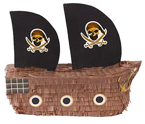 Pignatta a Forma di Nave Pirata da Riempire per Adulti o Bambini...