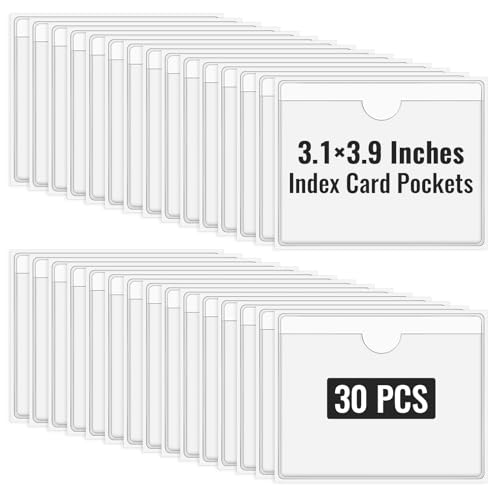Bolsillos adhesivos transparentes fundas autoadhesivas portaetiquetas plástico 7,4 x 9,4
