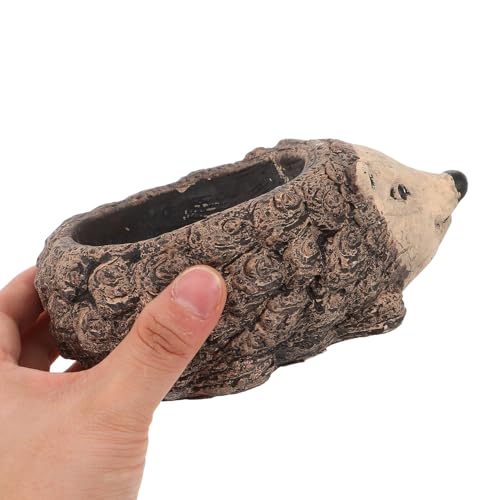 Mini pot hérisson pour succulentes compact ciment gain de place bureau