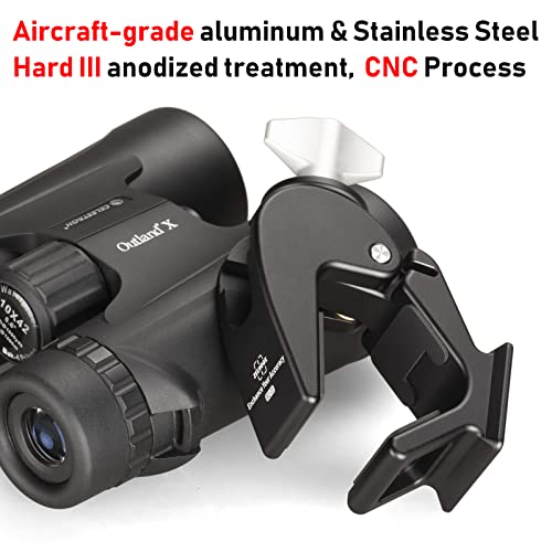 Binocular-Tripod-Mount-AdapterARCA-Standard-Quick-Release-Dovetail-14-and-38-Screw-for-Binocular-Tripod-MountClampable-with-Binoculars-26-58-mm-in-Diameter
