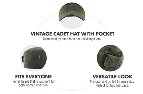 Image of KB-Ethos Cadet Army Cap Basic Everyday Military Style Hat (Now with STASH Pocket Version Available)