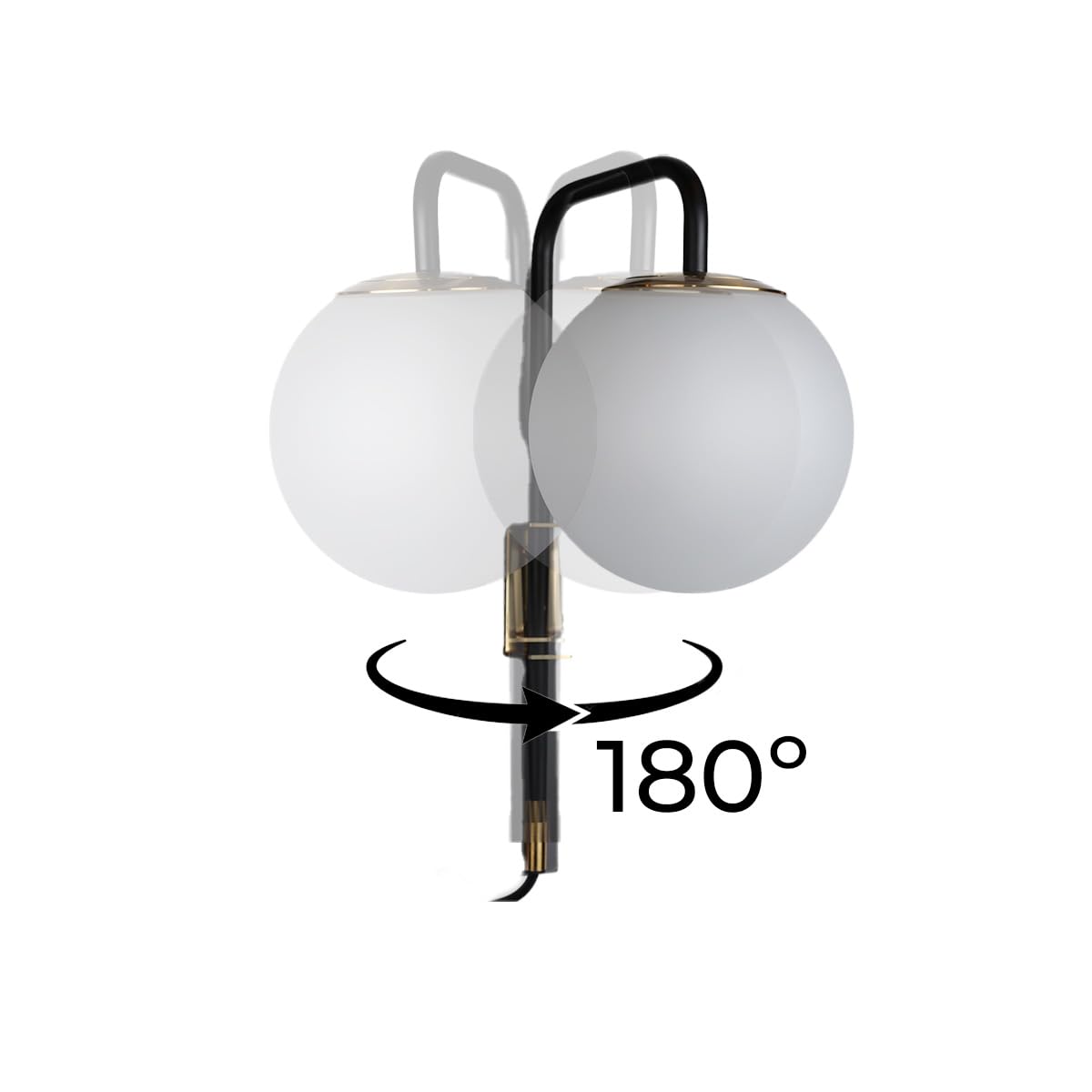 Moderne wandlamp Sacramento zwart schijnt naar beneden rond voor binnen en buiten excl. lamp kopen