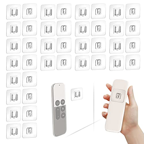 PFLYPF 20 pares de ganchos de doble cara transparentes, sin taladrar, impermeables y resistentes al aceite, ganchos duraderos reutilizables para cocina, baño, oficina (6 x 6 cm)