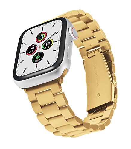 BINLUN Bracelet de montre en acier inoxydable compatible avec les bracelets Apple Watch en métal 38 mm 40 mm 41 mm 42 mm 44 mm 45 mm pour iWatch Bands Series 7/SE/6/5/4/3/2/1 Cover