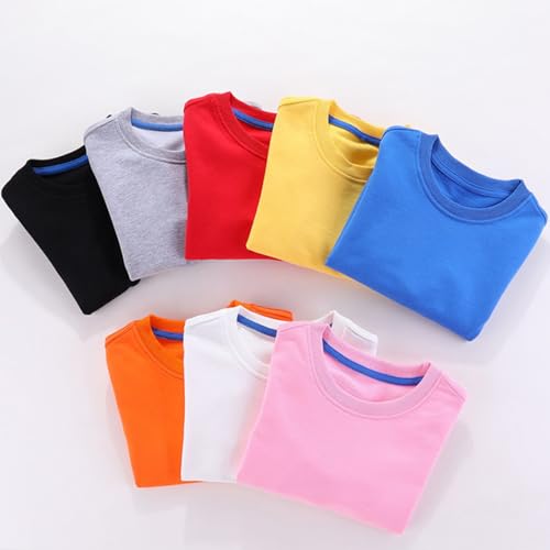 Boys Girls Crewneck Sweatshirt Soft Fleece Sweatshirts Long Sleeve Solid Pullover Winter Warm Tops for Child2