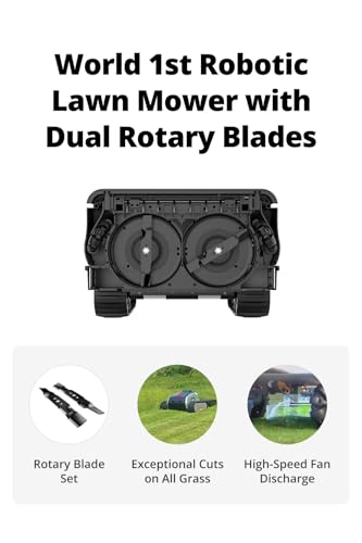 Lymow One Robotic Lawn Mower for Large Yards up to 1.73 Acres, Handles 45° (100%) Slopes, RTK-VSLAM Navigation, AI Obstacle Avoidance, Multi-Zone Mapping, Cut Height 1.2 to 4