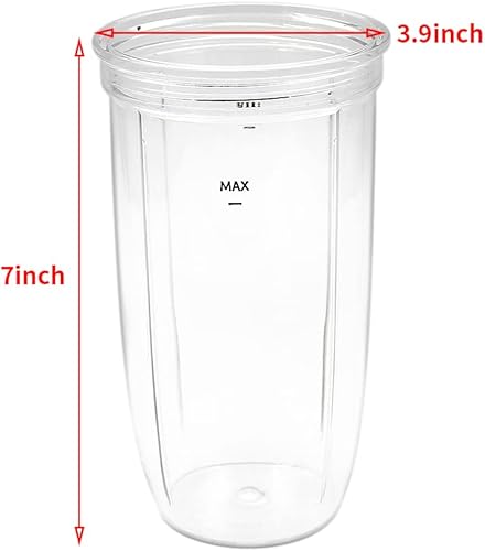 Miniatura 3 de Piezas de repuesto con tapa, compatible con NutriBullet Blender Combo NutriBullet Pro 1000 y NutriBullet Select (24 onzas)