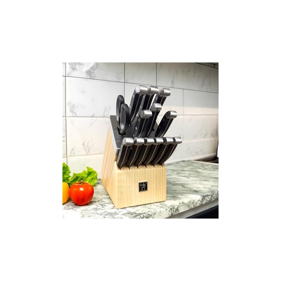 Henckels-International-Statement-14-pc-Self-Sharpening-Knife-Block-Set-6-Steak-Knives-Paring-Knife-Santoku-Knife-Bread-Knife-Chefs-Knife-More-Natural-Block-Color Henckels International Statement 14-pc Self-Sharpening Knife Block Set, 6 Steak Knives, Paring Knife, Santoku Knife, Bread Knife, Chef’s Knife, & More, Natural Block Color
