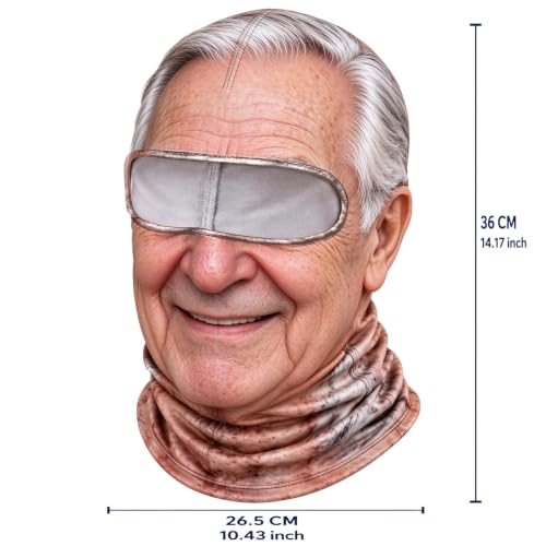 Ski Mask,Old Man Ski Mask Winter Funny 3D Print Full Face Balaclava,Gold_01 - image 4