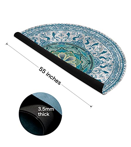 Knsbk Large Round Yoga Mat 4.6’ X 3.5Mm For Exercise Premium Extra Thick, Ultra Comfortable, Non Slip, Meditation Mat #TOP1